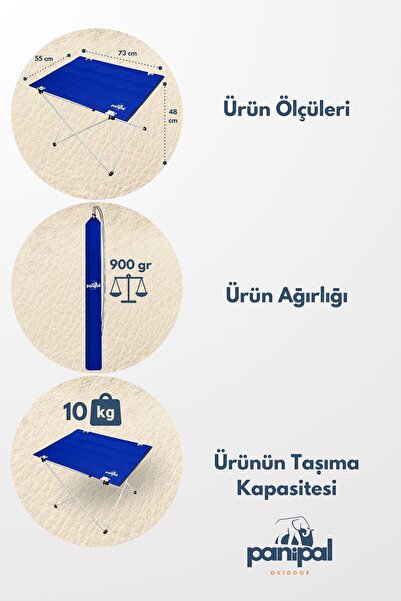TuruncuFil Omuz Askılı, Katlanabilir Kamp ve Piknik Masası