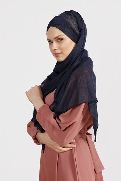 Differenza Σάλι Πρακτικό Πλεκτό Navy Blue
