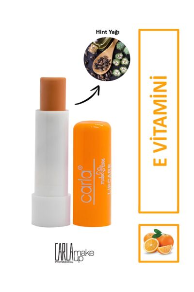 Carla Professional Make Up Lip Care Cream Orange & Lip Balm Orange