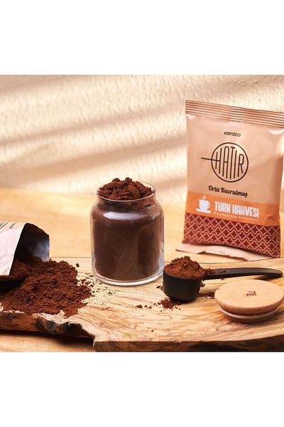 Karaca Hatir Medium Roasted Turkish Coffee with Plenty of Foam 5X100Gr