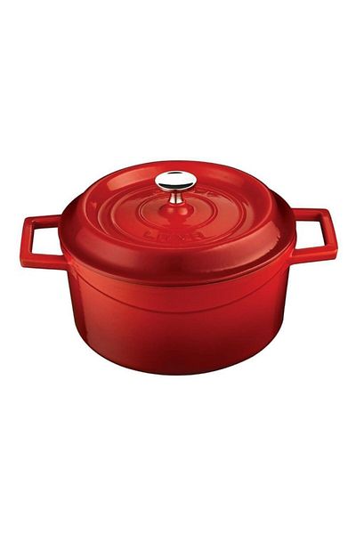 Lava Red Cast Iron Mini Pot