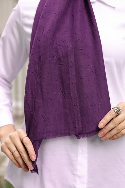 shalby Bamboo Crash Shawl Hijab Blackberry