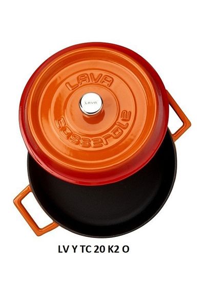 Lava Trendy 5 Piece Orange Cast Iron Cookware Set