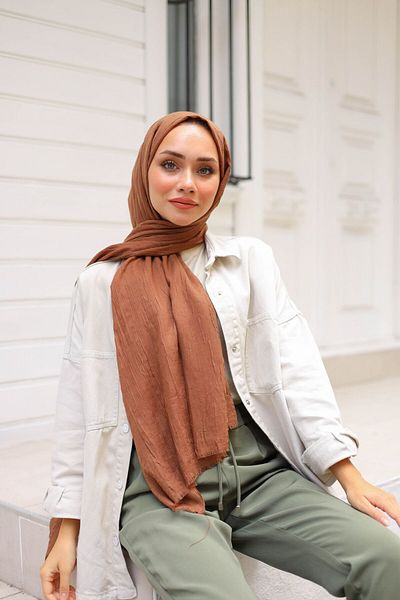 shalby Μπαμπού Crash Shawl Hijab Cinnamon