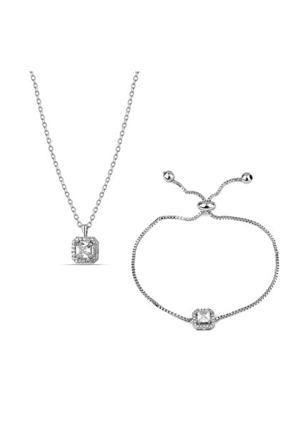 Forentina Solitaire Necklace Bracelet Set - Ps 168300 En