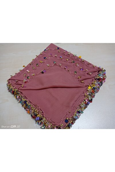 GÜNBATILI El  Emeği Kristal Damla Boncuklu Yazma ,Tülbent Yemeni, Fular ,4 Ke...