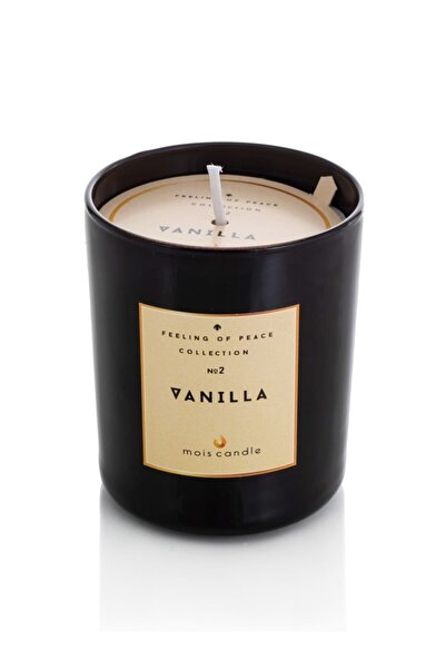 Mois Candle Vanilya Kokulu Siyah Bardak Mum