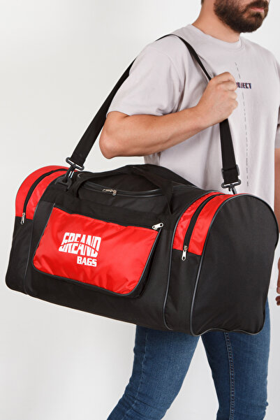 GreandBags Kırmızı Valiz Çanta El Ve Omuz Çantası Seyahat Çantası Büyük Boy Ç...