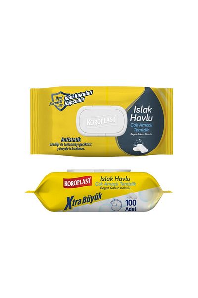 Koroplast White Soap Scented Wet Towels 100pcs