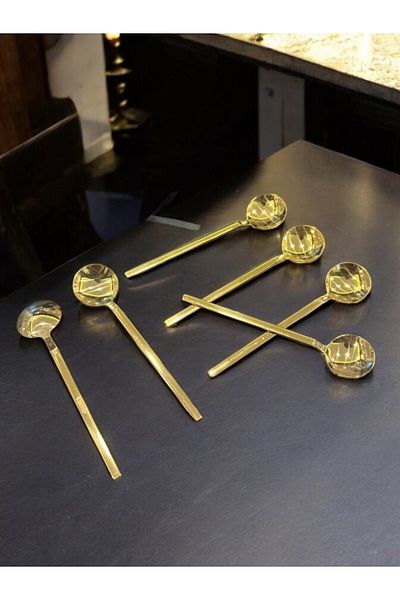 Tiamo Set of 12 Rio Gold Teaspoons