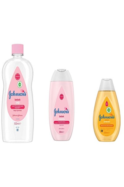 Johnson´s Baby Bebek 500 ml Yağ + Johnson's Baby 300ml Losyon + Johnson's Bab...
