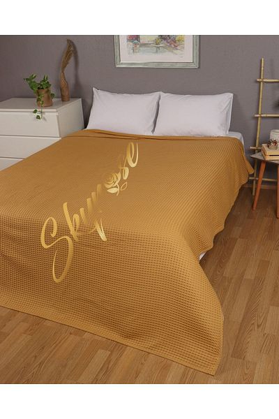 Skyrose Pique Waffle Pattern 100% Cotton Bedspread Pique Bedspread 240x230 Cm King Size