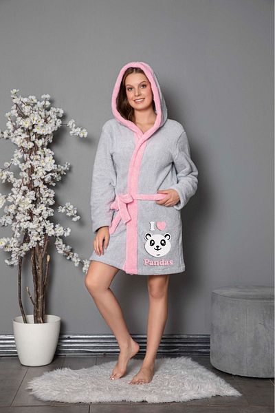 Lady Μπουρνούζι με κουκούλα Wellsoft