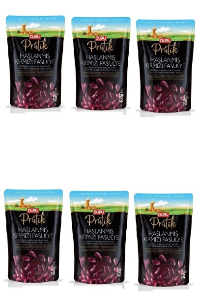 Duru Pratik Haşlanmış Kırmızı Fasulye 400 Gr X 6 Adet