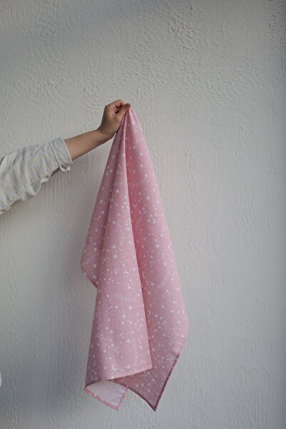 runbaby Oeko-tex Certified 100x120cm Baby Muslin Blanket - Pink Star