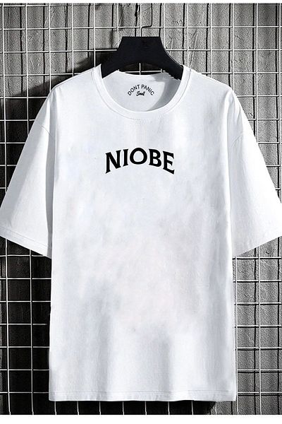 DEEPSENCE Ανδρικό Oversize Λευκό T-shirt Nıobe Back Print