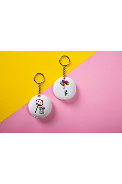 Serçev Beyaz Anahtarlık