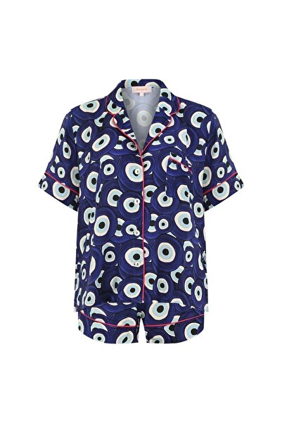 Menam Evil Eye Viskon Şortlu Pijama Takımı