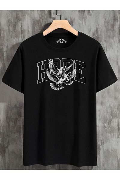 DEEPSENCE HOPE Printed Unisex Oversize Μαύρο T-shirt