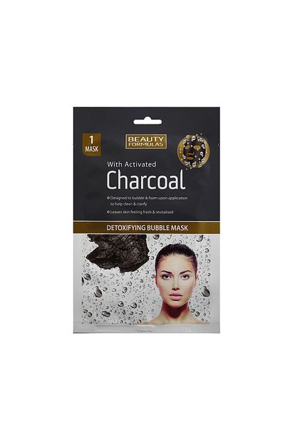 BEAUTY FORMULAS Detox Bubble Activated Charcoal Mask Purifying 1 Piece