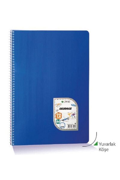 ÇINAR DEFTER Colormaxi A4 60 Thread Unlined PP Cover Spiral School Notebook 73012