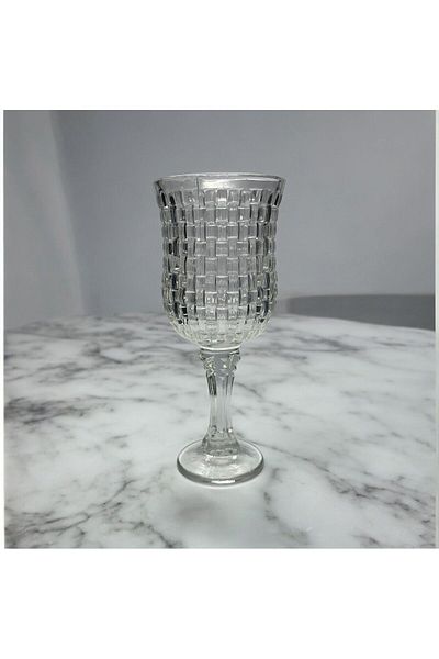 Kadim Vizyon Rayan Sofia Footed Coffee Side Water Glass Set of 6