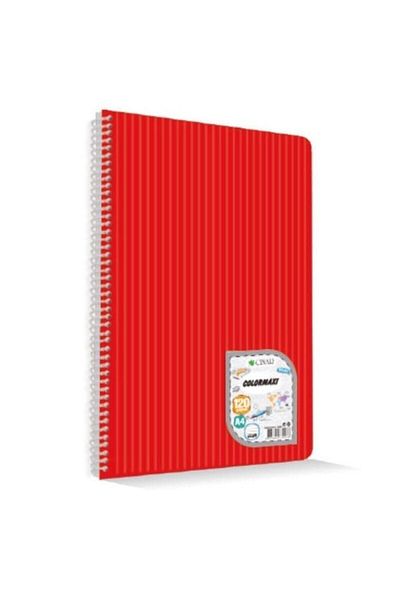 ÇINAR DEFTER Colormaxi A4 60 Thread Unlined PP Cover Spiral School Notebook 73012