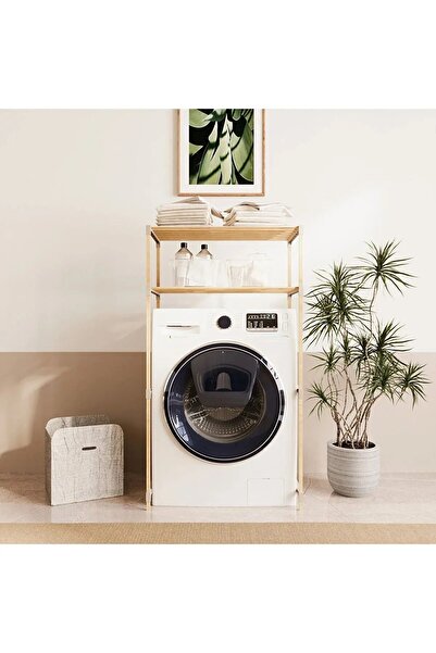 Morpanya Çamaşır Makinesi Üstü Düzenleyici Raf Banyo Dolabı Rafı Makina Üstü Dolap Raf