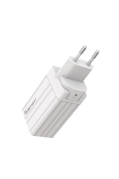 Wismann 65W Usb-C Güç Adaptörü 3 Port Gan Tech Type-C Hızlı Şarj Cihazı Unive...
