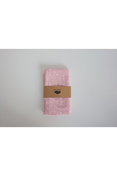 runbaby Oeko-tex Certified 100x120cm Baby Muslin Blanket - Pink Star