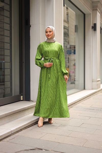 shalby Μακρύ φόρεμα Anya Hijab Jacquard Cotton