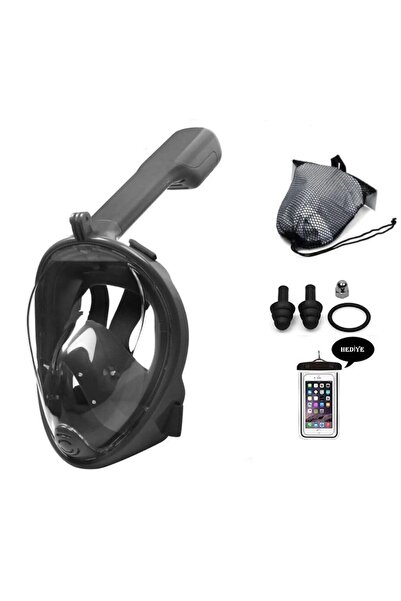 DUHALINE Tam Yüz Dalış Maskesi Buğu Önleyici Şnorkel Fullface Yüzücü Maskesi