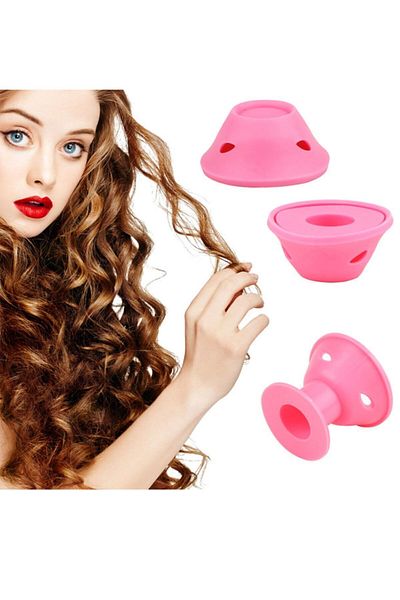 Ocean Silicone Tongs Hair Styling Curler Ocn521658 - Pink