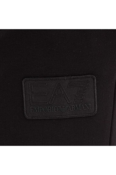 EA7 Ανδρικό παντελόνι μαύρο ίσιο μοντέλο - κανονική μέση, υφαντό ύφασμα 6DPP85 PJZKZ-1200