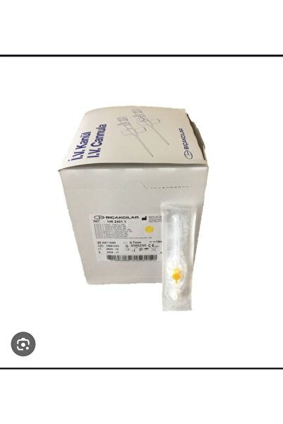 Bıçakçılar Sarı branül 24G 80 adet intraket anjiyokat