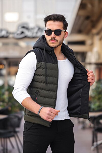 KOCCI New Season Water and Wind Proof Detachable Hooded Men's Puffer Vest