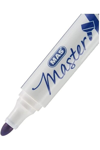 Mas 6406 Permanent Marker Yuvarlak Uç Mavi