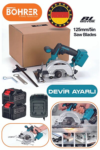 BÖHRER ALMAN V598 15 PİLLİ ÇİFT AKÜLÜ DEVİR AYARLI DAİRE TESTERE SUNTA KESME MAKİNESİ