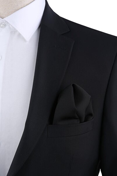 La Pescara Λευκό Λεπτομερές Μαύρο Ανδρικό Μαντήλι Τσέπης από Μικροΐνες Sps443