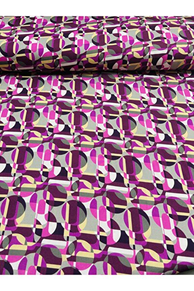 Güleryüz Țesătură de viscoză cu lățime de 3 metri - Cupon cu model circular V1