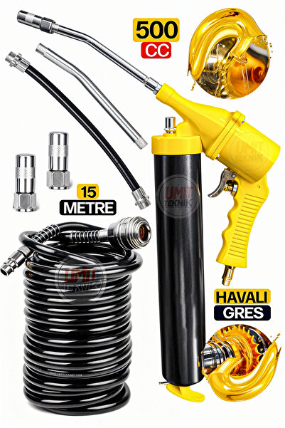 PROXTECH Büyük Boy 15 Metre Spral Hortum Büyük Boy Havalı Gres Yağ Tabancası ...