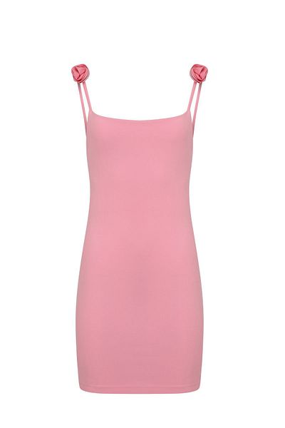 La Sarta Ροζ Mare Strappy Rose Λεπτομερές φόρεμα
