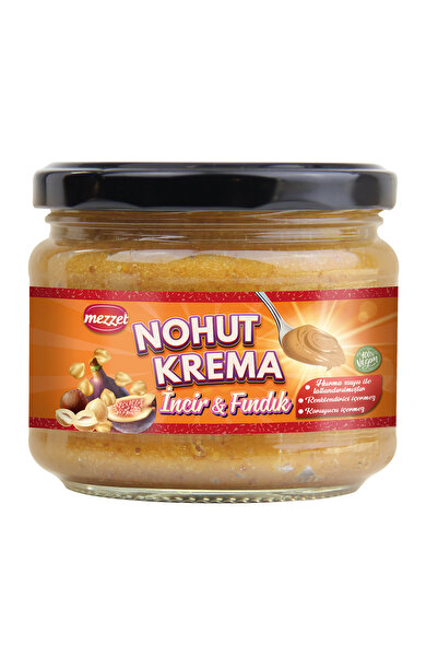 Mezzet İncirli Fındıklı Nohut Ezmesi 300 g - Vegan Katkısız Sağlıklı Tatlı Ezme