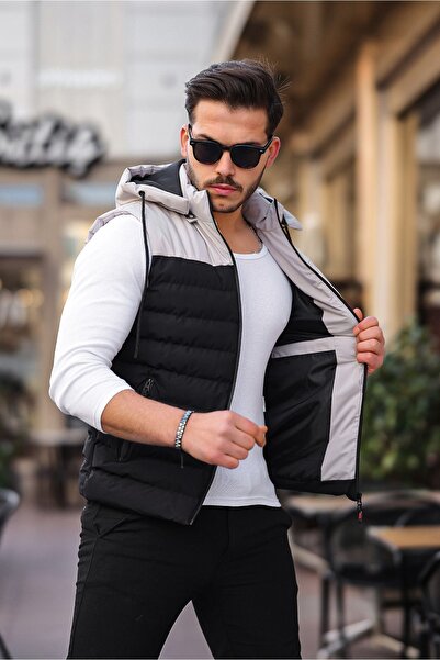 KOCCI New Season Water and Wind Proof Detachable Hooded Men's Puffer Vest