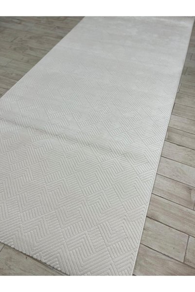 Anatolian Carpet Store Rölyef Aden Krem Kaymaz Taban Kesme Halı Yolluk