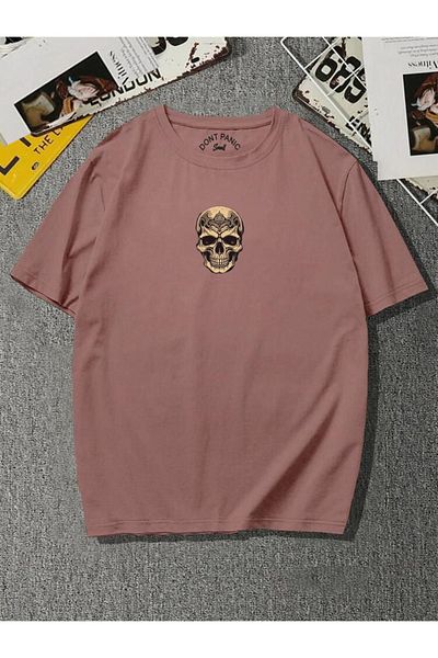 DEEPSENCE Μπλουζάκι Unisex Oversize με μοτίβο Rose Skull