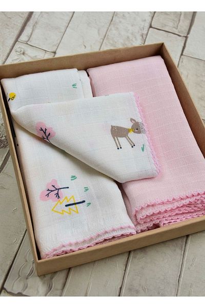 CHİQUİTOS Boxed 2 Muslin Blankets 95x80 Cm