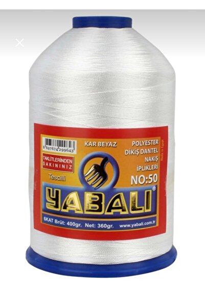 Yabalı Oya Dantel Ipliği No:50 Karbeyaz 400 gr