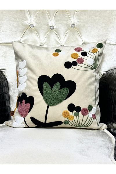 HD HOME COLLECTİON Velvet Punch Throw Pillow Cover