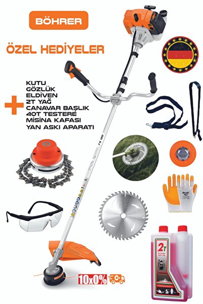 BÖHRER ALMAN 20Hp /h BENZİNLİ YENİ NESİL YAN TİPİ ÇİM ÇALI BİÇME TIRPAN MOTOR...